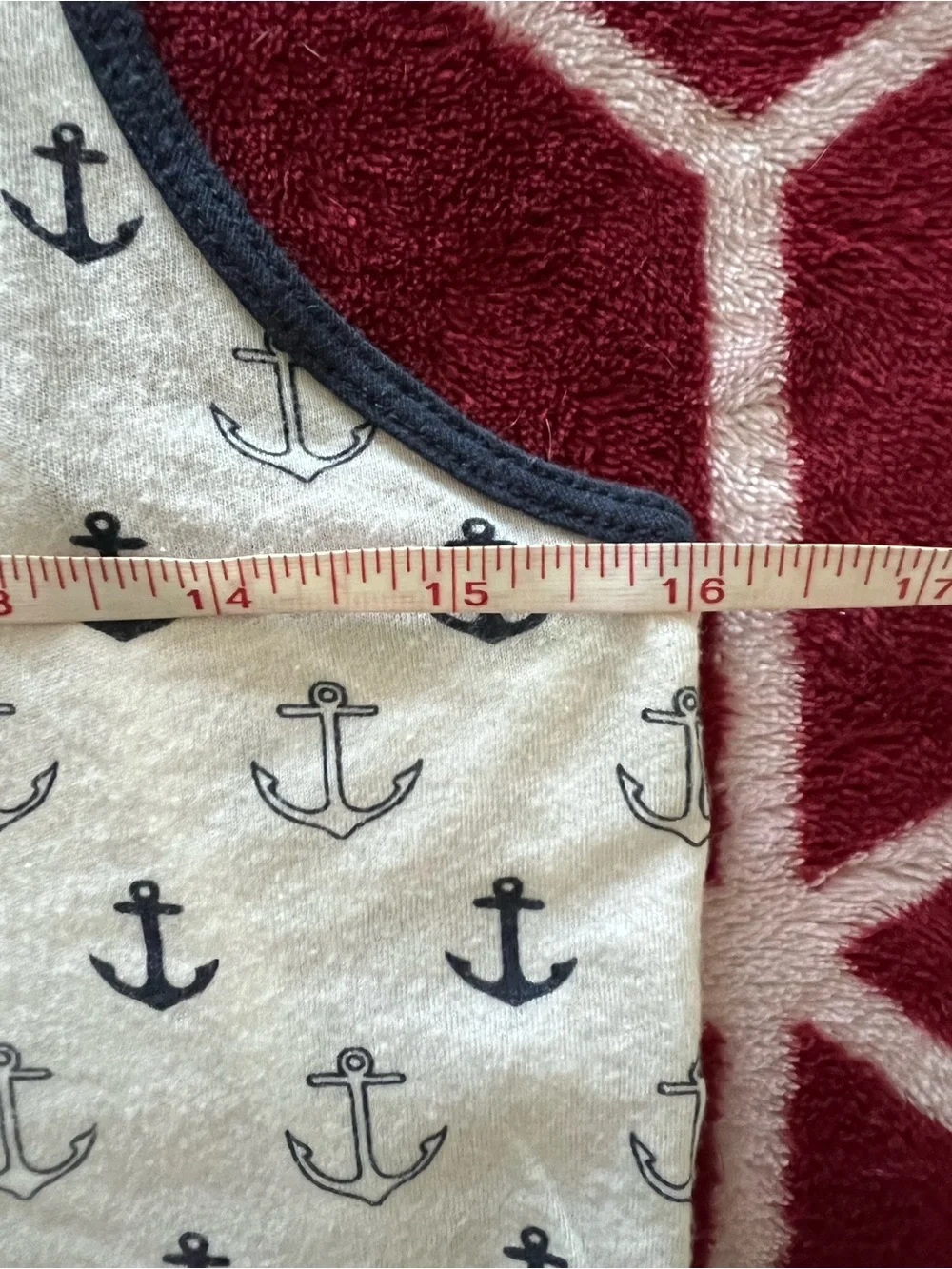 GUC J Crew White and Blue Anchor Print Tank Top Small